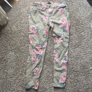 Forever 21 Floral/Tan Jeans